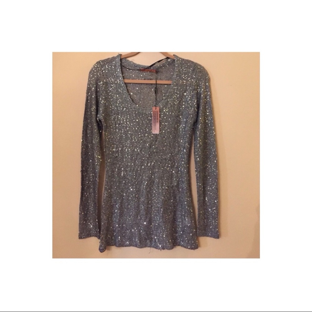 Belldini mesh, sequin top